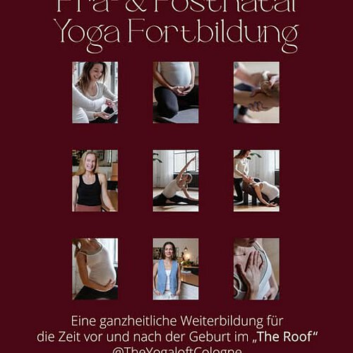 Photo by Wᴇʟᴄᴏᴍᴇ Hᴏᴍᴇ on June 30, 2026. May be a graphic of poster, magazine and text that says '29.-30. August 2026 Prä- & Postnatal Yoga Forbildung Eine ganzheitliche Weiterbildung ElneganzheiticheWeiterbildung für die Zeit tvorund nach vor und der Geburt im „The Roof" @TheYogaloftCologne TheRoof เิม rargkiti CooAR N M MATA WORKOUT'.